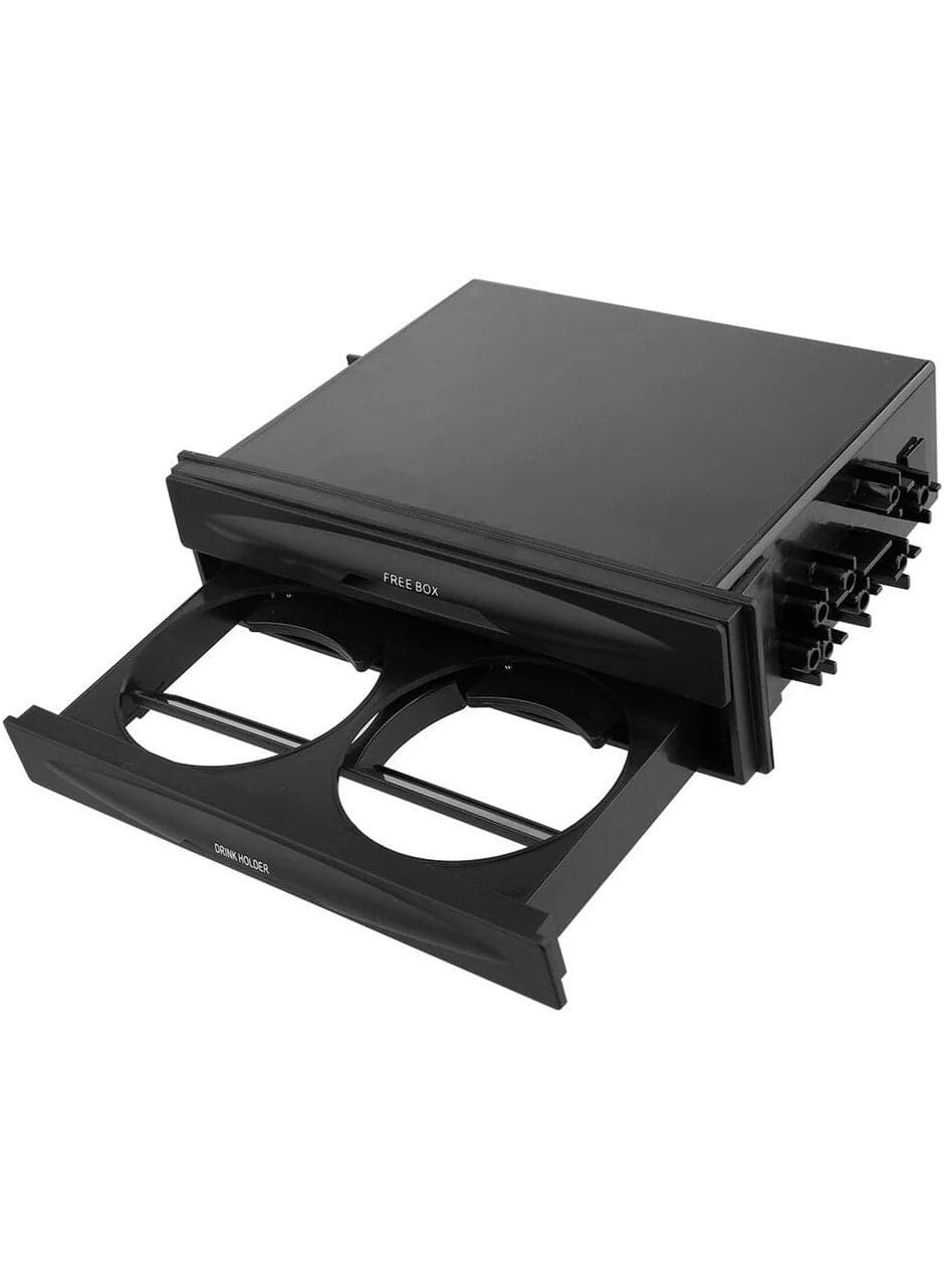 Multi-purpose Junk Box CX-28: Ideal for Single-Disc Player Modifications in Vehicles with Double-Layer Spaces. This versatile storage box is designed to fit perfectly into the empty lower space when converting single-disc players, providing convenient storage for miscellaneous items and drinks. Product dimensions are identical to standard single-disc players (approximately 15cm x 17.5cm x 5cm), ensuring easy installation without modifications. It helps maximize car interior organization and space utilization. Long tail keywords: multi-purpose junk box, CX-28, single-disc player modification accessory, vehicle storage box, double-layer space utilization, miscellaneous item holder, drink holder, car accessory, automotive storage solution, car organizer, dashboard storage, aftermarket car part, vehicle interior organizer, cup holder for car, small item storage, car modification supply, OEM size storage, compact car storage, multi-functional junk box, CX-28 model, single CD player upgrade,