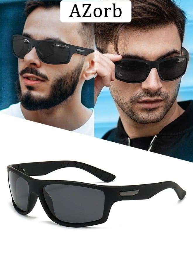 Sports Sunglasses Men Women Polarized Lens TPEE Frame Men's Sun Glassess UV400 Protection Shades for Running Driving Travel Daily Sunglass