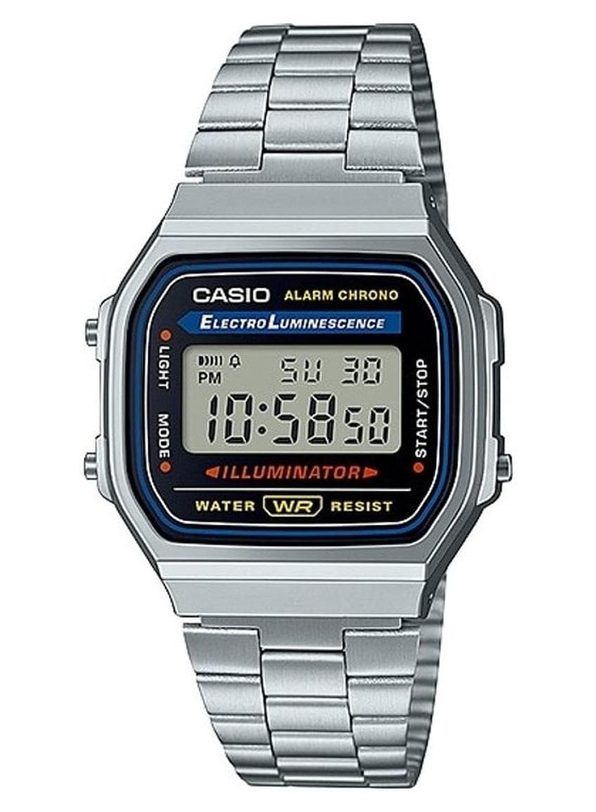 Unisex Vintage Stainless Steel Digital Watch A168WA-1WDF