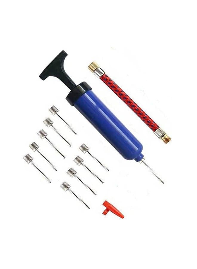 Pro Sports Ball Inflator Pump Tool with 10 Needles and 1 Pieces Valve Adapter, 1 Pieces Air Hose