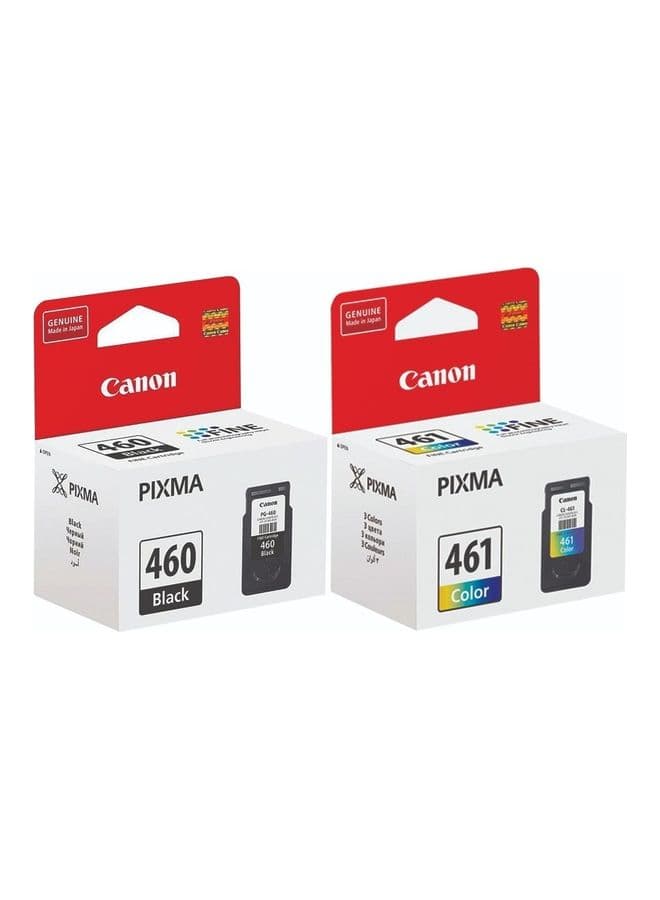 PG-460 Black and CL-461 Colour Ink Cartridge Multicolour