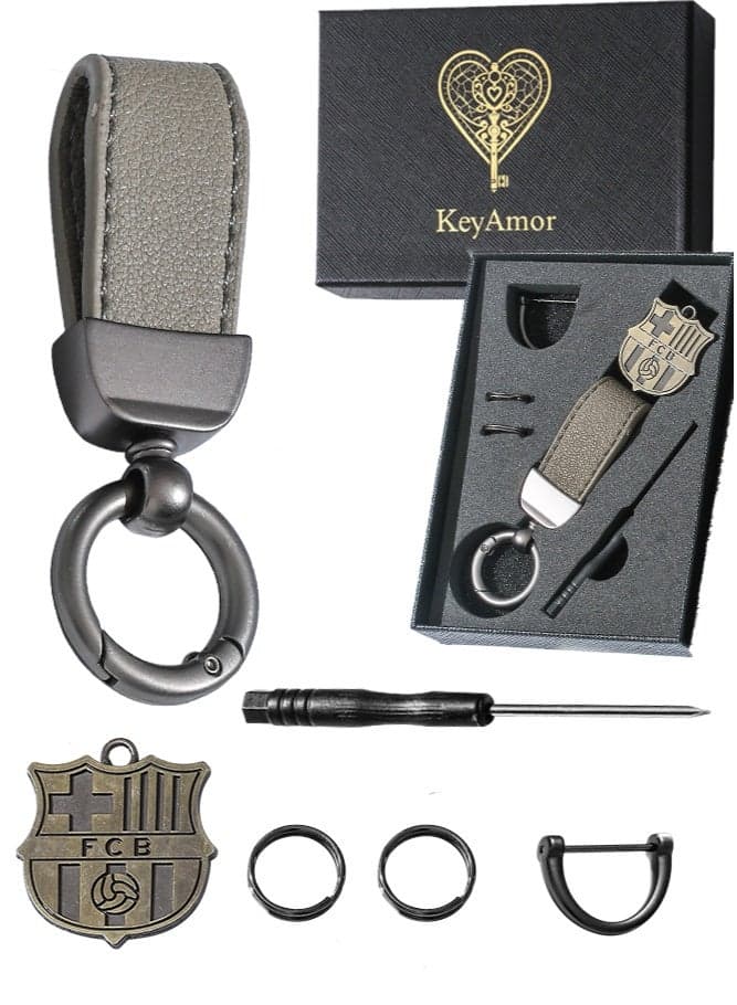 lux sport keychain barcelona keychain in fancy gift box perfect gift for men