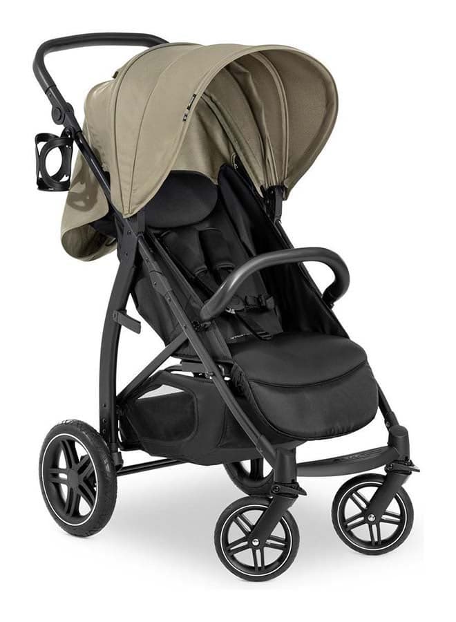Rapid 4D Stroller – Olive – From Birth to 25 kg - 4 Years – All-Terrain Pushchair with Suspension, Height-Adjustable Handle & XL Basket