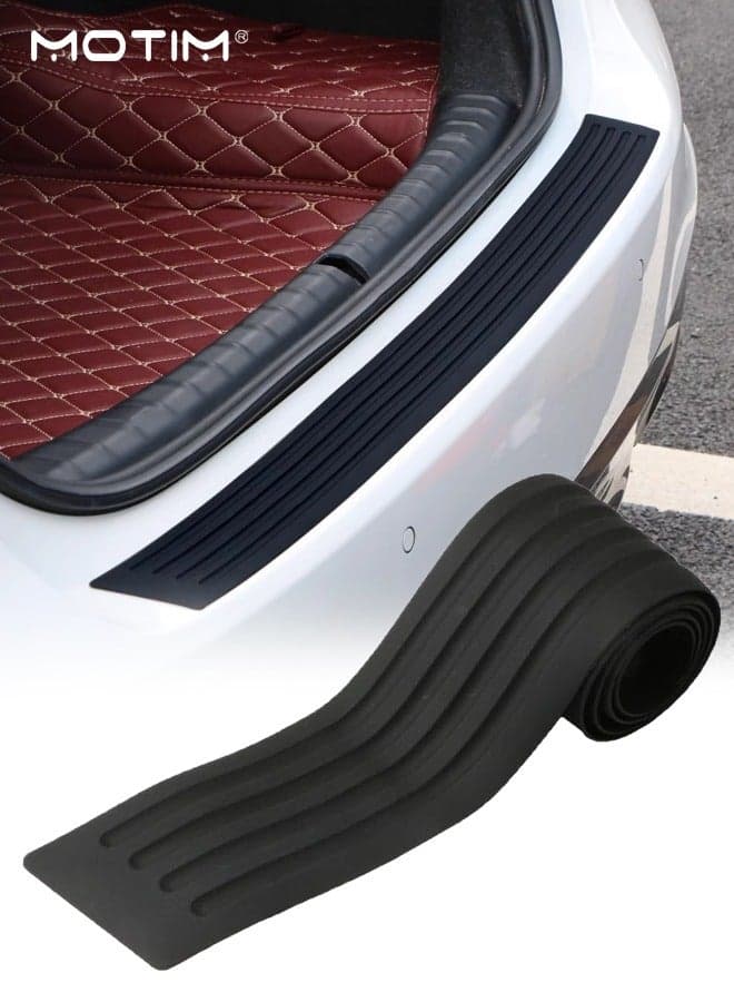 Car Rear Bumper Protector, 35.5inch Car/SUV Universal Rubber Anti-Collision Anti-Scratch Protection Strip, Car Accessories for Most Cars
