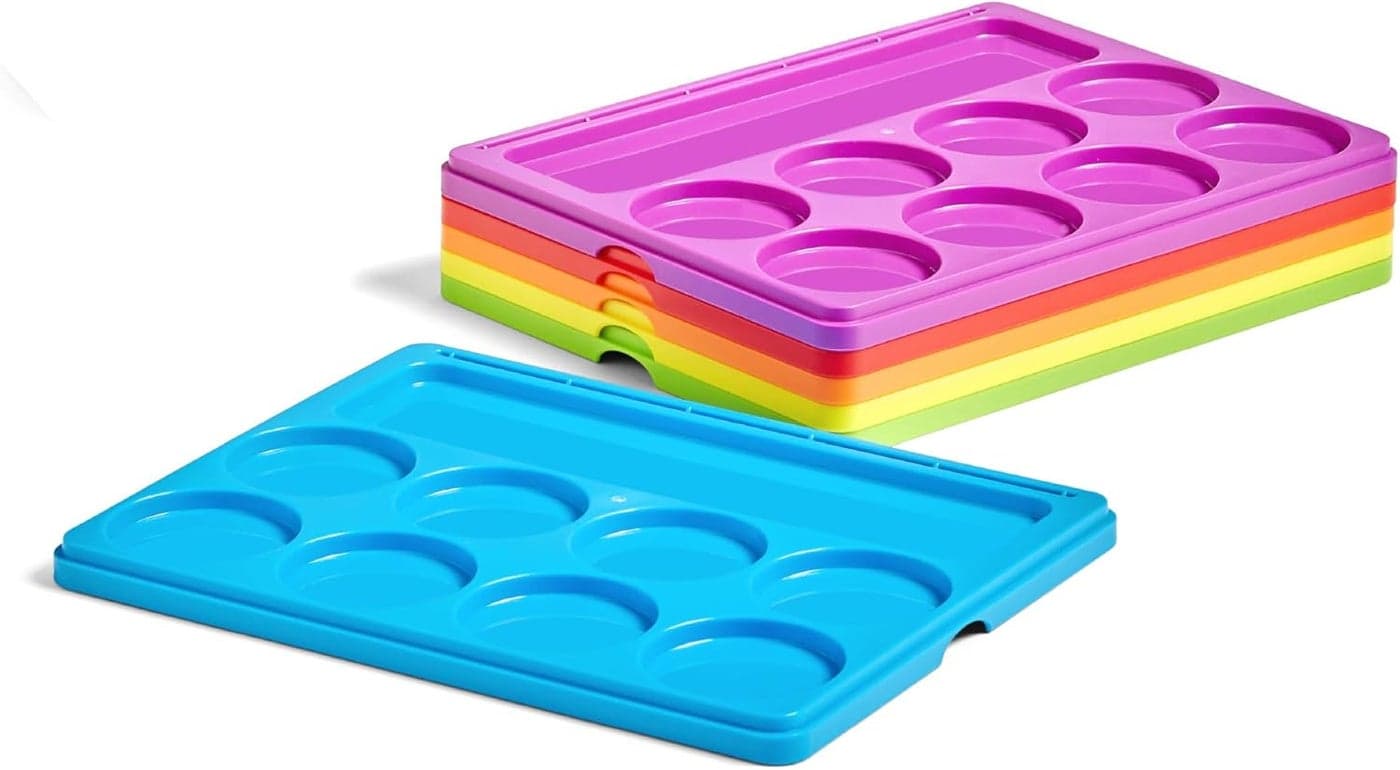 hand2mind Little Minds at Work Sound Segmenting Trays by Tara West Phonemic Awareness Science of Reading Manipulatives Elkonin Boxes Letter Sounds Preschool Learning Activities Set of 6