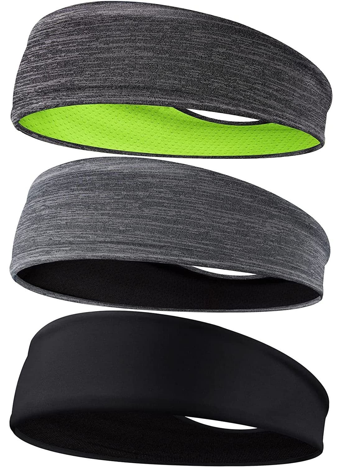 3-Pack Headbands for Men, Sport Headbands for Running Fitness Yoga Cycling, Sweat Wicking Non Slip