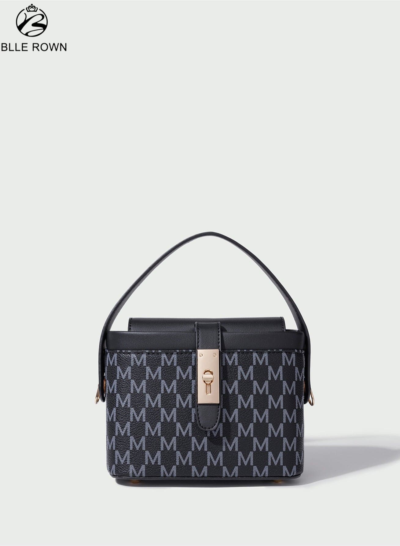 Fashionable Versatile Leather Women Handbag with Top Satchel Minimalist Lightweight Golden Buckle Shoulder Crossbody Bags for Ladies Elegant Mini Box Tote Bag With Adjustable Strap for Daily Use/Shopping/Commute