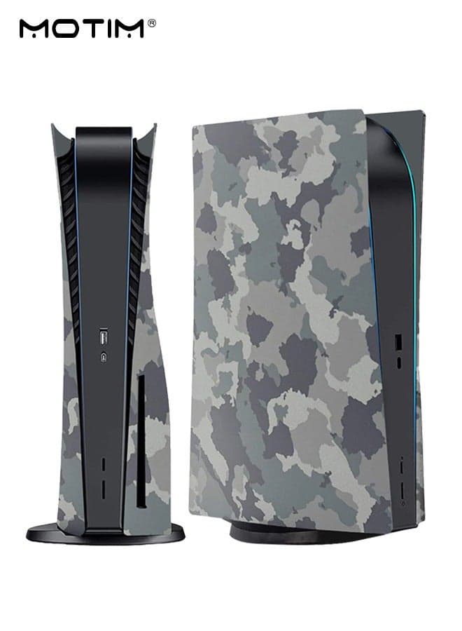 PS5 Console Cover Plates for Disc Edition, Shockproof Anti-Scratch Playstation 5 Console Protective Face Plates, PS5 Shell with Fan Vents for PS5 Disc Edition
