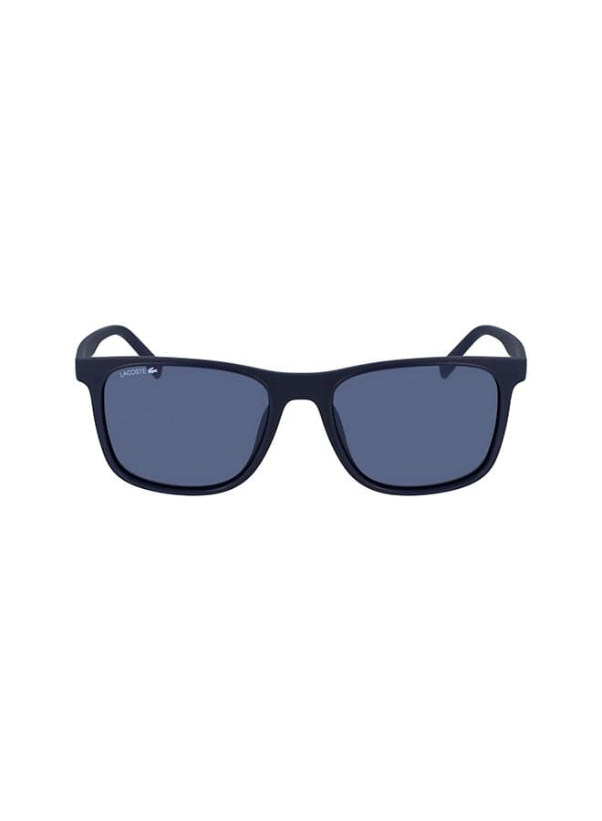 Men Full Rimmed Modified Rectangular Frame Sunglasses - Lens Size: 55 mm