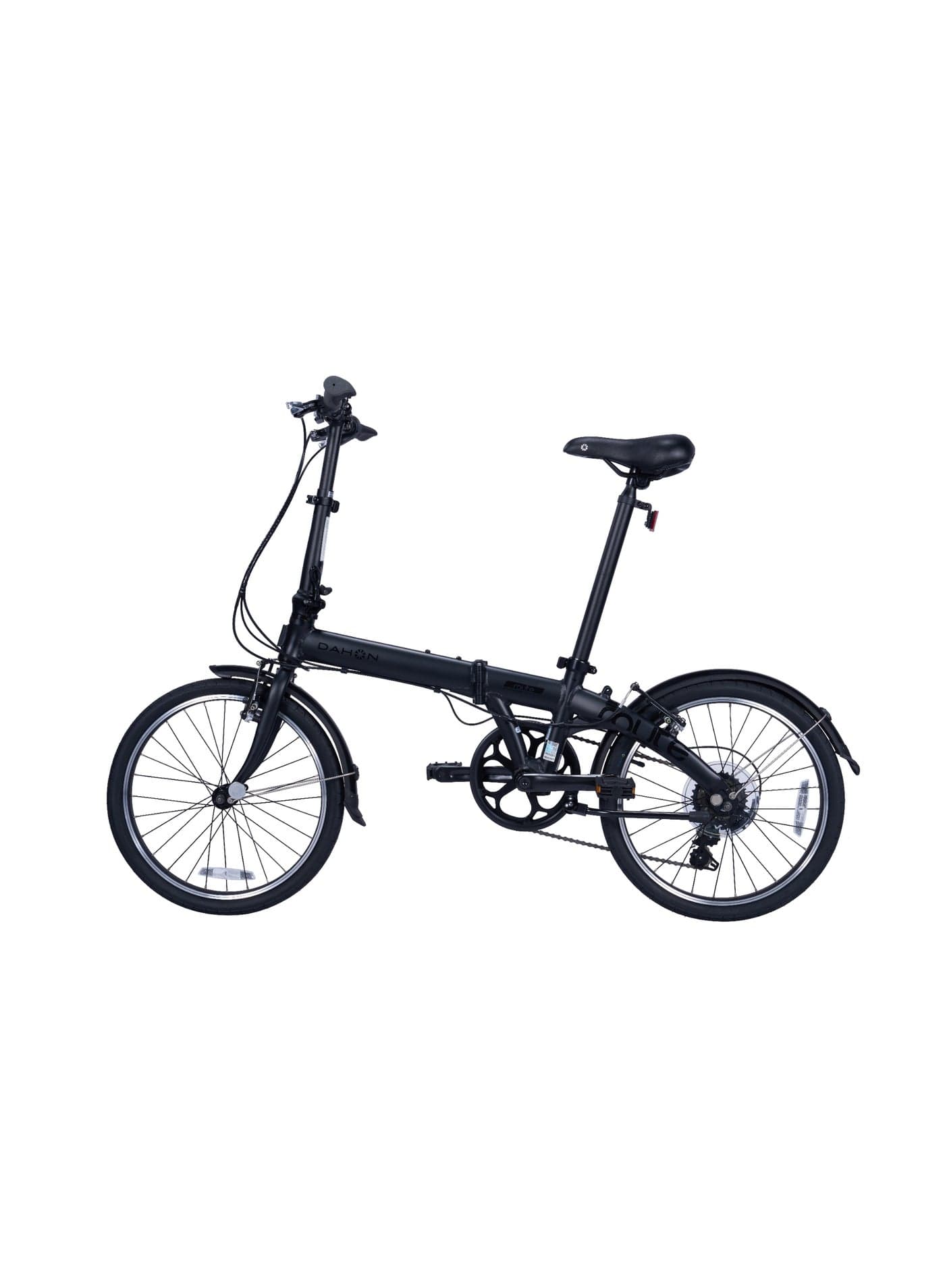 DAHON Route 20" 7-Speed Folding Bike, Black | Lightweight Aluminum Frame, Adult Commuter Bicycle