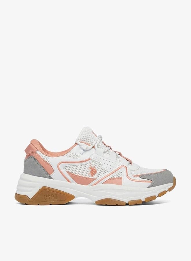 Women's White Low-Top Eye-Catching Performance Sneakers - For a Bold & Stylish Look Shoes