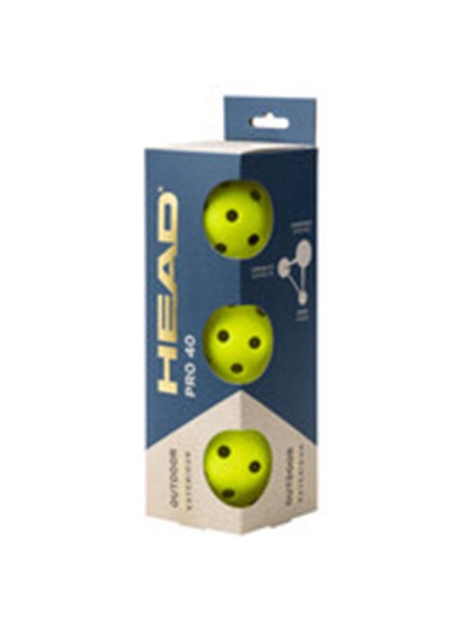 Pro 40 Pickleball Balls - Pack of 3 Outdoor Balls - Premium pickleball_balls designed for performance, durability, and comfort