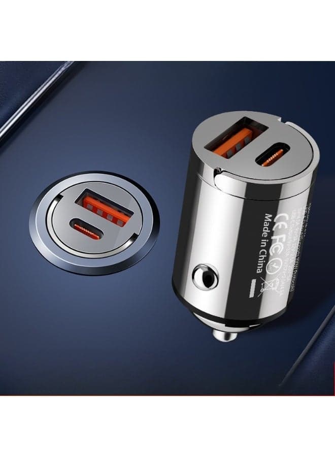 100W PD30W+QC100W 2-Port USB C/A Car Charger Fast Charging, Cigarette Lighter Adapter for iPhone 17/16/15/14/13, Samsung S25/S24/S23, Google Android, iPad, MacBook