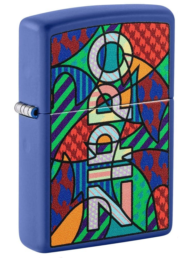 Zippo 48707 229 Pop Art Design Royal Blue Matte Windproof Lighter