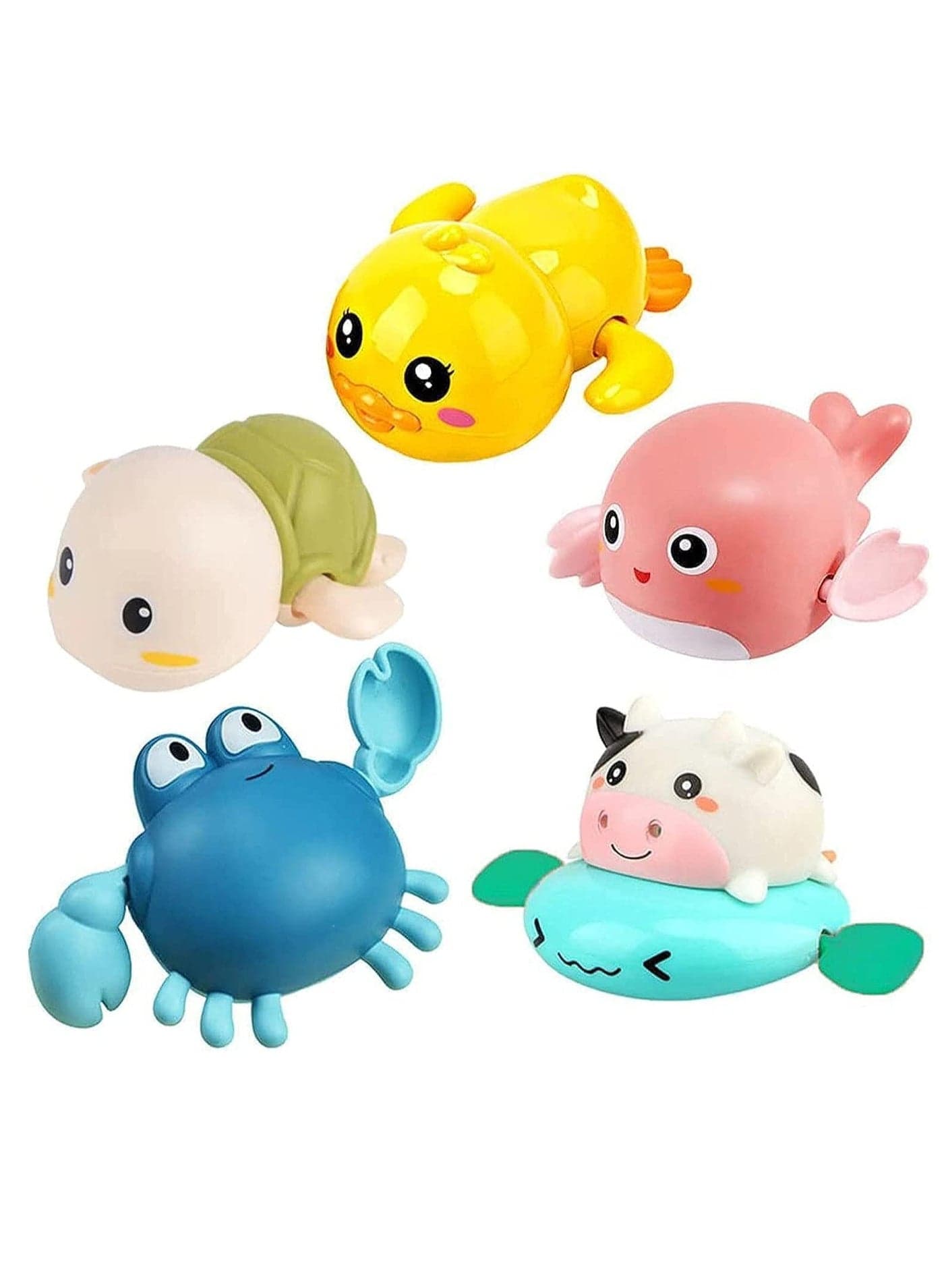 Bath Toy,Cute Animal Clockwork Bathtub Swimming Pool Toy,Baby Bath Toys for Toddlers 1-3, Boys & Girls Water Bath Toy Set,4 Pack