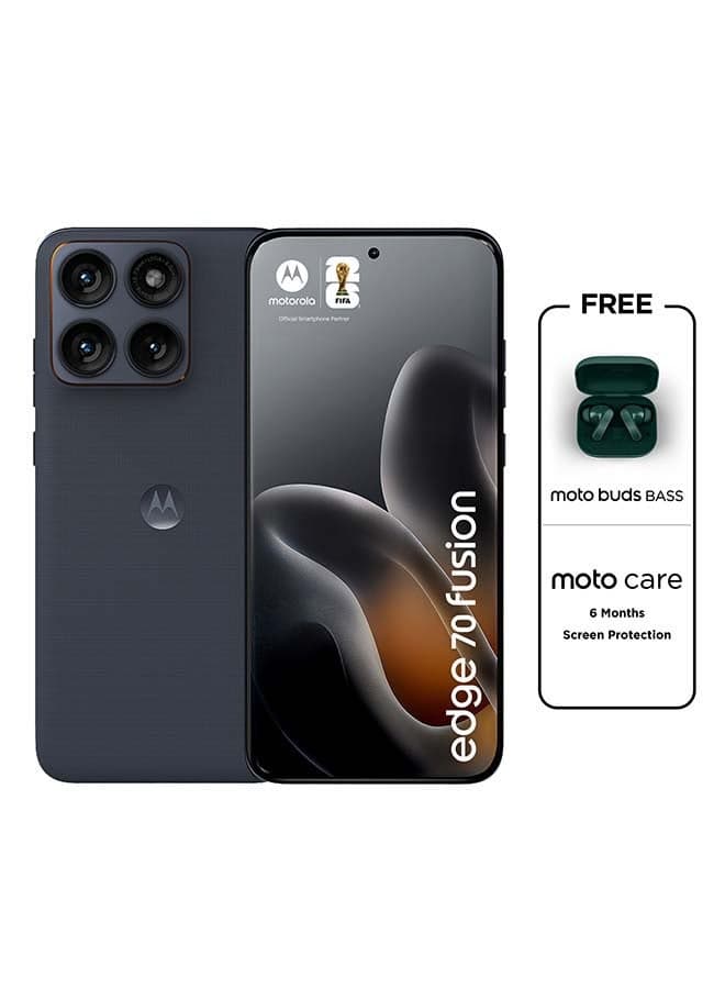 Edge 70 Fusion 5G Dual SIM PANTONE Silhouette 12GB RAM 256GB with Free Gift - Middle East Version