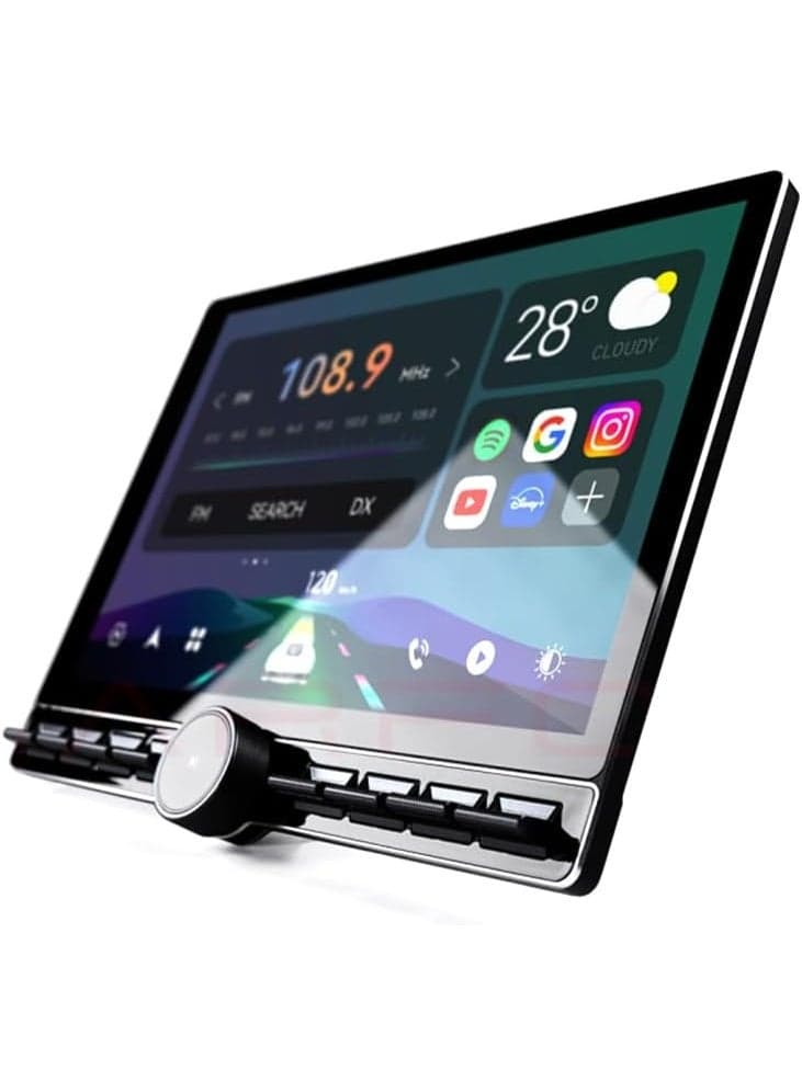 P95 13.1" 2K QLED Car Multimedia Player | Wireless CarPlay & Android Auto | 4GB RAM + 64GB ROM | MP5 Bluetooth Car Stereo with GPS Navigation | Knob Control, Piano Button