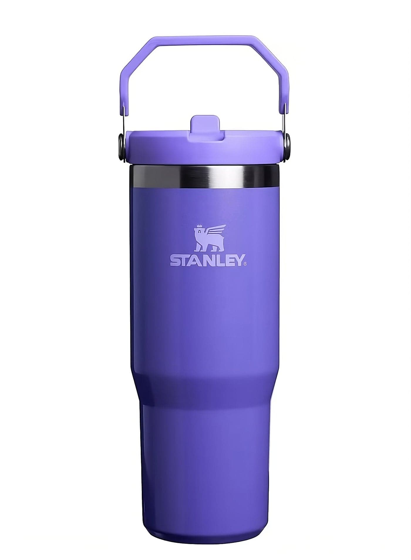 Stanley IceFlow 30oz Flip Straw Tumbler Winter Stainless Steel Vacuum Insulated Water Bottle with Leakproof Lid Foldable Handle Keeps Drinks Cold for 12 Hours