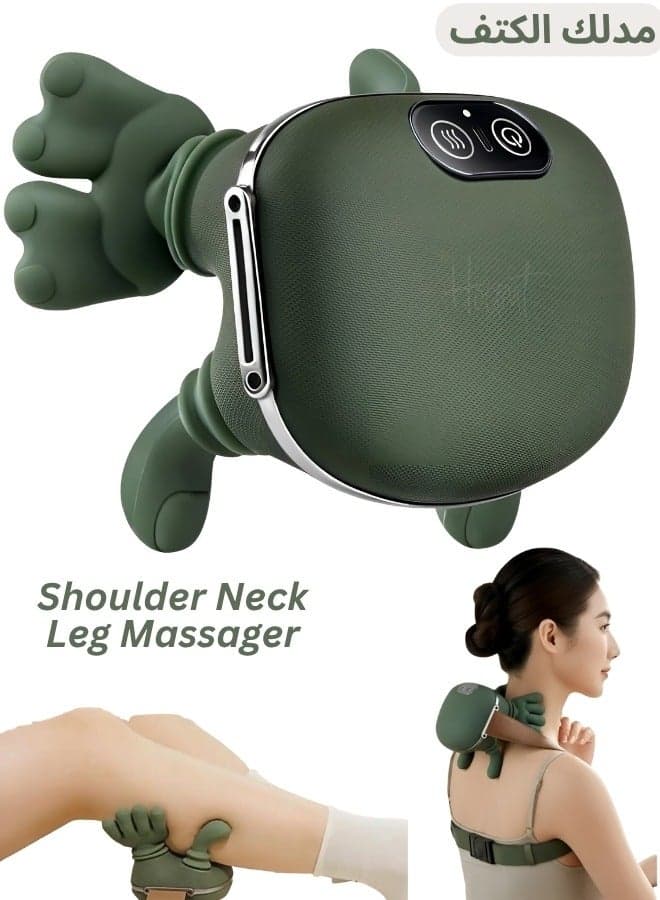Shoulder Massager Bionic 4D Neck Massager with Heat Rechargeable Deep Tissue Kneading Massage Simulated Hand Neck Legs and Back Massager for Women Men
