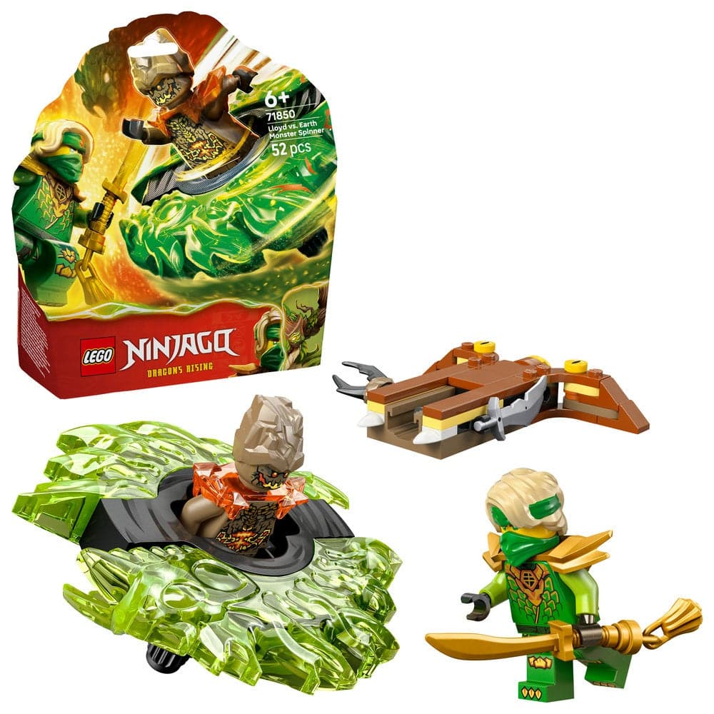 NINJAGO Lloyd vs. Earth Monster Spinner Toy 71850 (Age 6+, 52 Pieces)