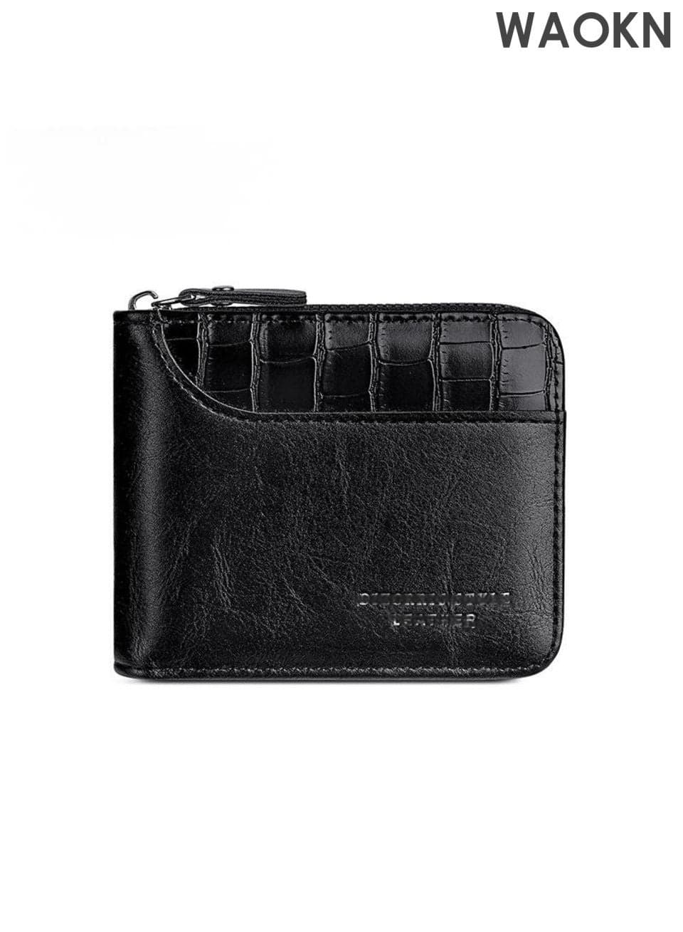 The new men's wallet is made of imitation leather material, spliced with stone pattern pattern, multifunctional zipper wallet, fashionable and casual, large capacity three fold bag zipper coin purse, multi-functional card bag with multiple card slots in one package.