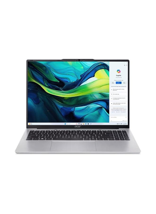 Aspire Lite AL16 Laptop With 16 Inch WUXGA (1920X1200) Display, Core i5-1334U Processor/8GB RAM DDR5/512GB SSD/Intel UHD Graphics/DOS(Without Windows)/ English/Arabic Silver