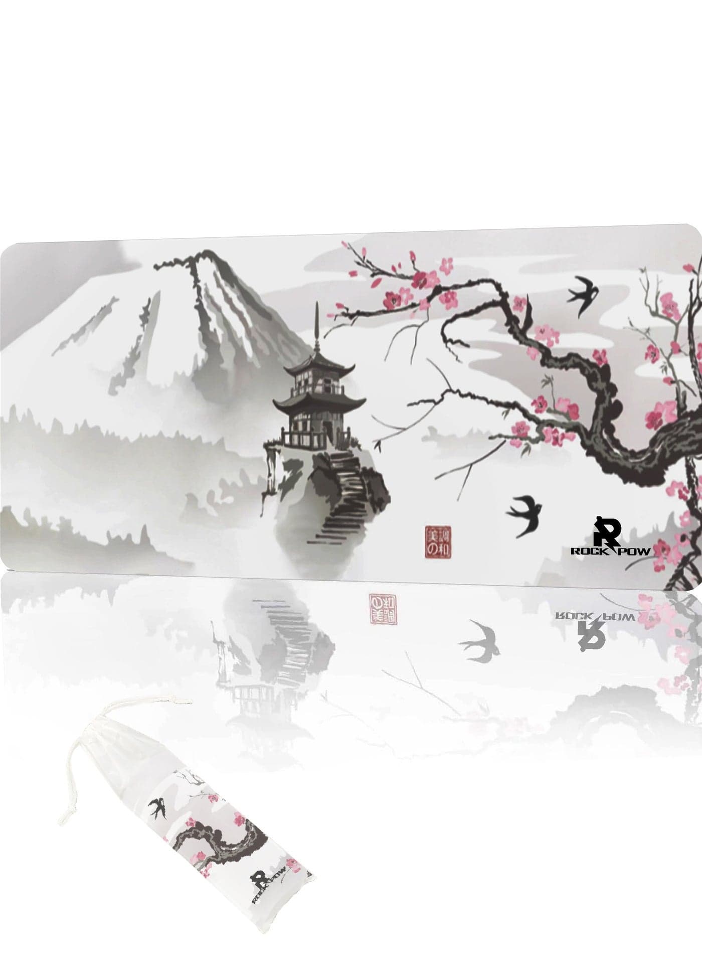 Cherry Blossom Mouse Pad (800*300*3mm) Extended Large Mouse Mat Desk Pad Stitched Edges Mousepad Non-Slip Rubber Base Gaming Mouse Pad Office & Home.