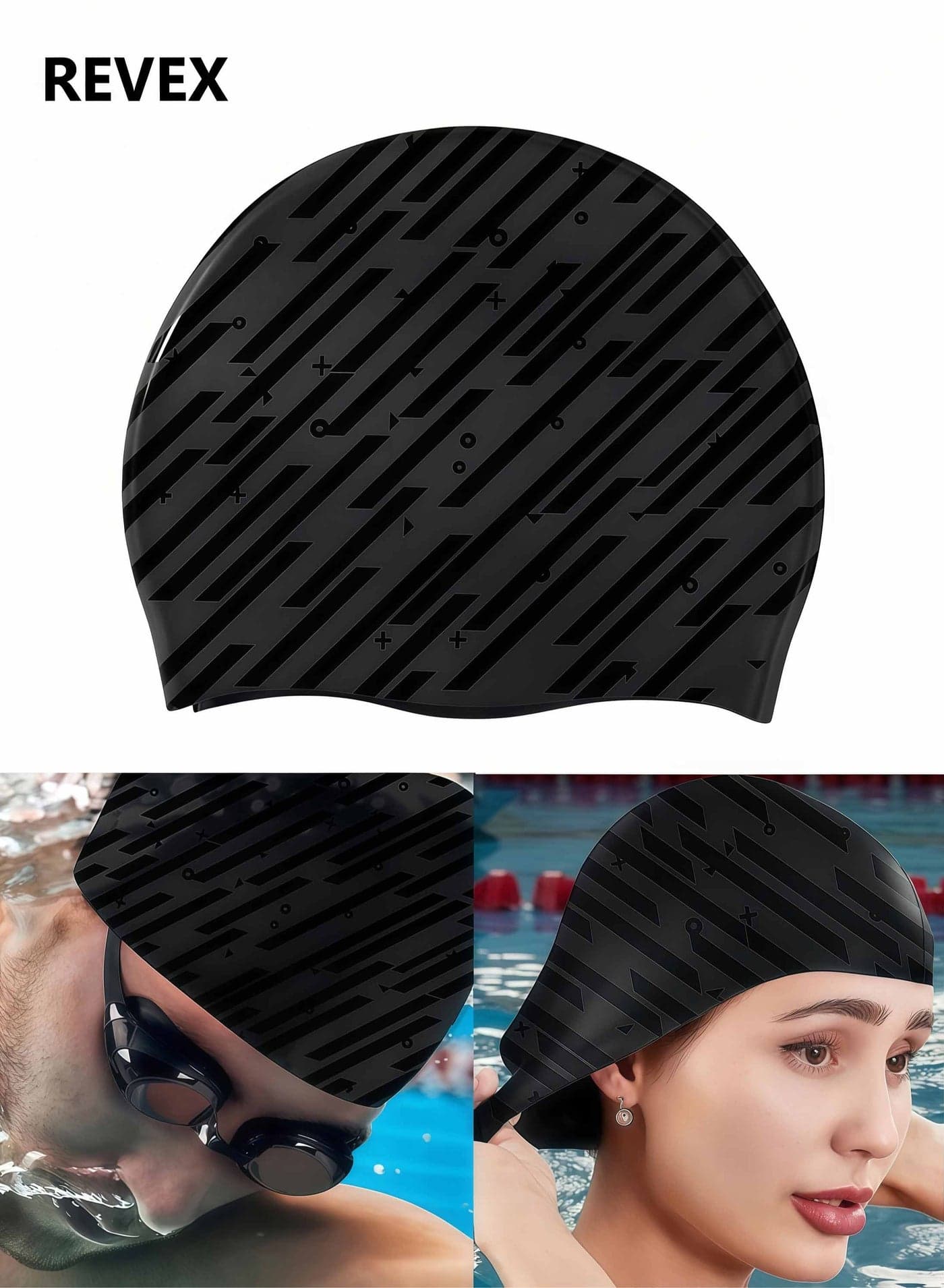 Men Women Swim Cap, Unisex Adult Swimming Caps Keep , Waterproof Bathing Cap for Swimming