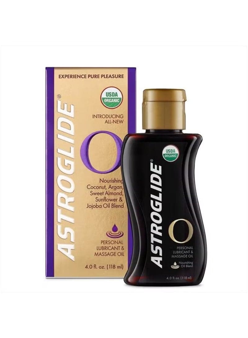 O Organic, Essential Oil Based Personal Lubricant and Massage Oil, 4 oz.