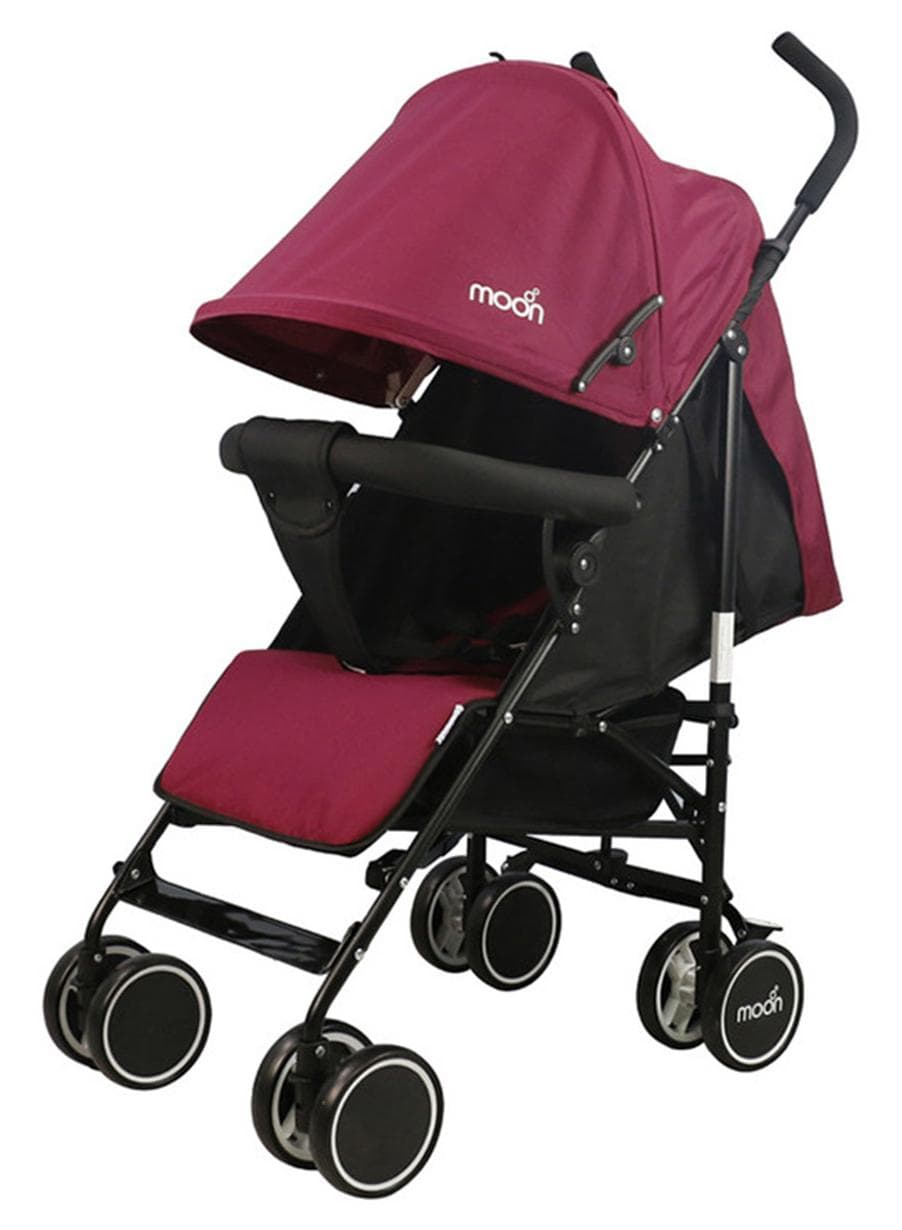 Strek Lightweight Travel Stroller – Umbrella Fold, Multi-Recline, Storage Basket, Compact And Travel-Friendly, 0m+ to 18kg – Dark Red