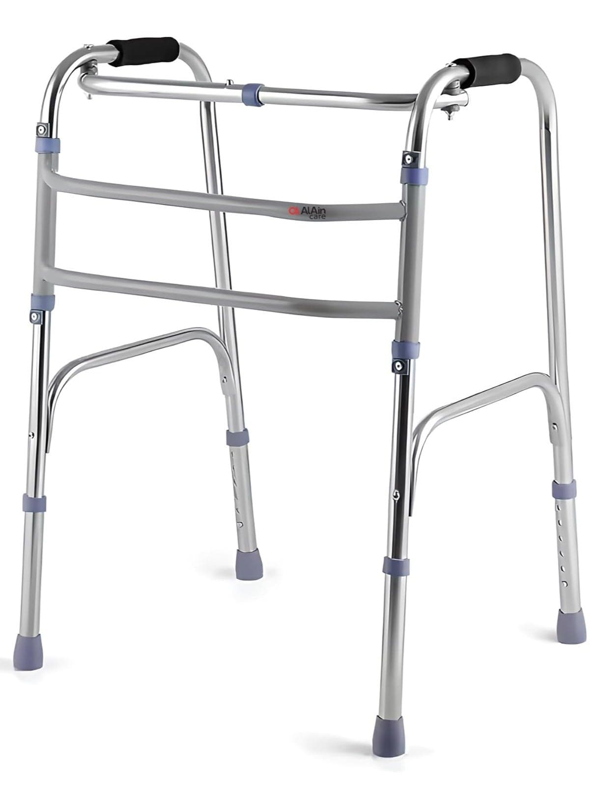 Medical aid Walker Stand Assist Walker crutch Foldable Walking Frame Mobility Aid armrest Crutch Transit Chair for Elderly,Adults,Seniors Handicap Disabled steel