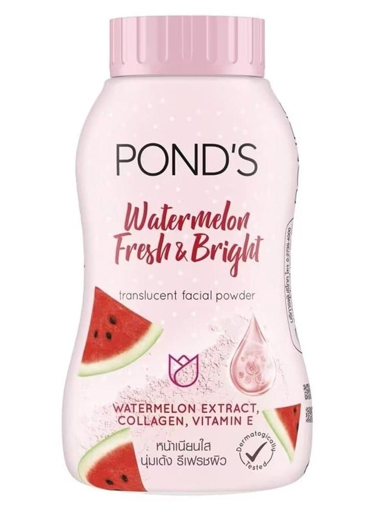 Pond’s Fresh & Bright Watermelon Translucent Face Powder – Oil Control & Radiant Skin (50g)