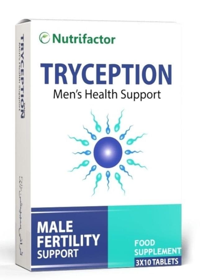 Tryception - Male Conception and Testosterone Booster Supplement - 20 Essential Nutrients with Maca Root, L-Carnitine, Zinc, and Selenium - 30 Tablets