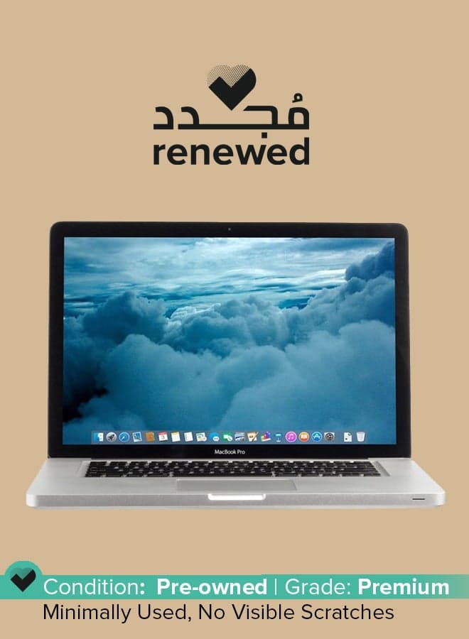 Renewed - Macbook Pro MB985LL/A (2009) Laptop With 15.4-Inch Display, Core 2 Duo Processor/1st Gen/4GB RAM/500GB SSD/256MB NVIDIA GeForce 9600M GT Graphics English Silver