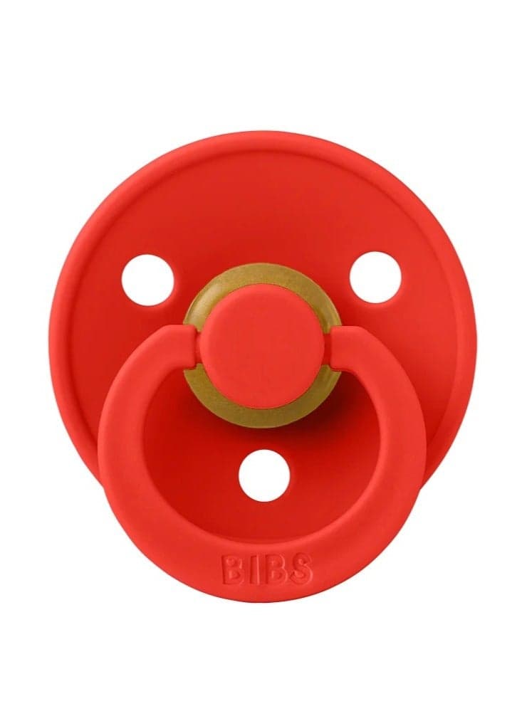 BIBS Pacifier DeLux Latex Baby 1-piece 0-6M Candy Apple
