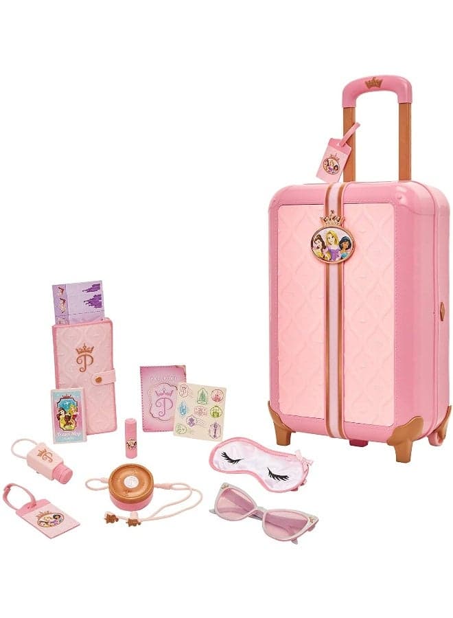 Disney Princess Style Suitcase Travel Set | Realistic Design | Travel Accessories | Pretend Play | Role Play | Gift for Girls