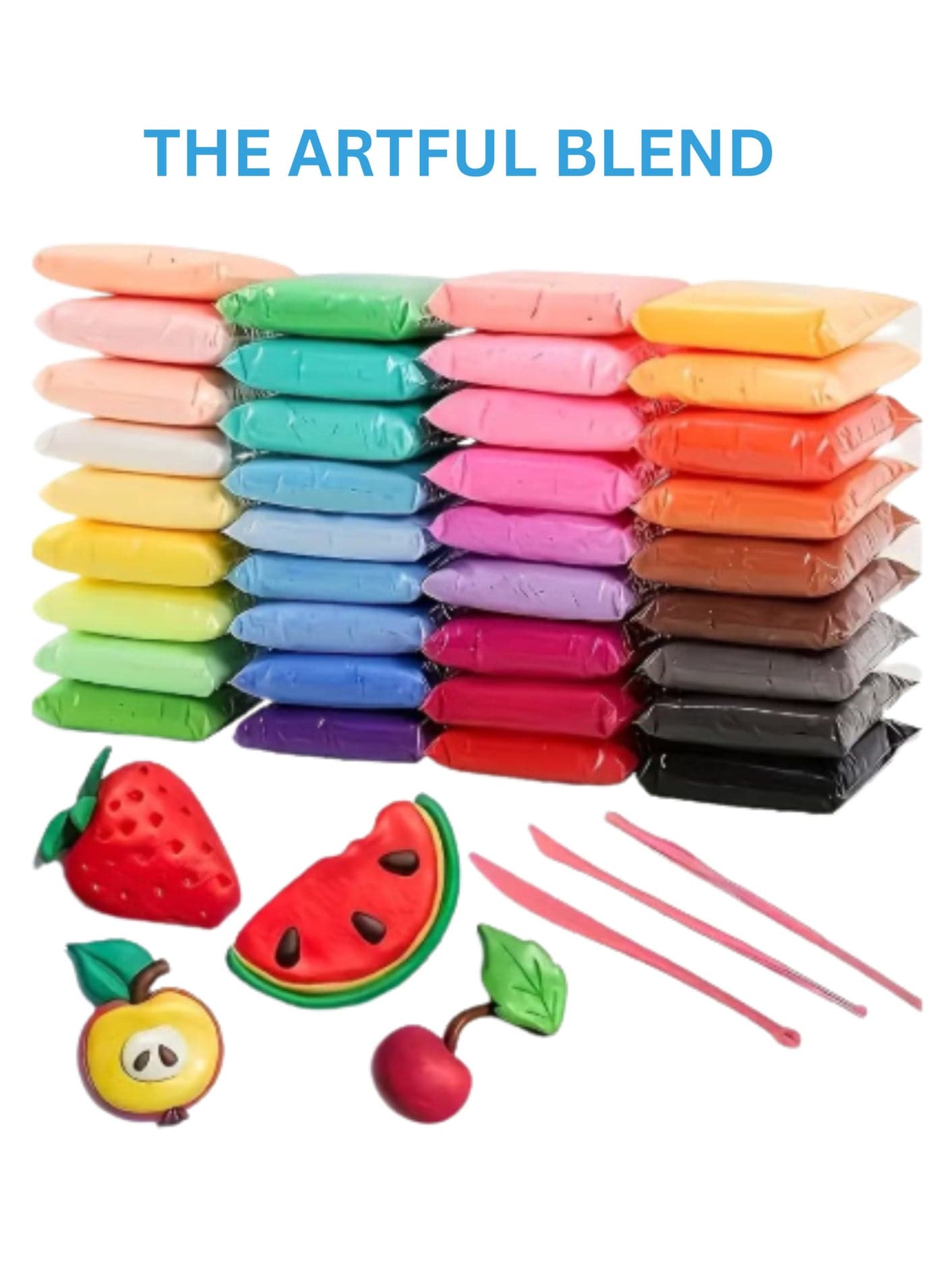 36-Color Air-Dry Clay Set for Kids – Soft, Non-Toxic & Lightweight Modeling Clay for DIY Crafts, Educational Play & Creative Fun
