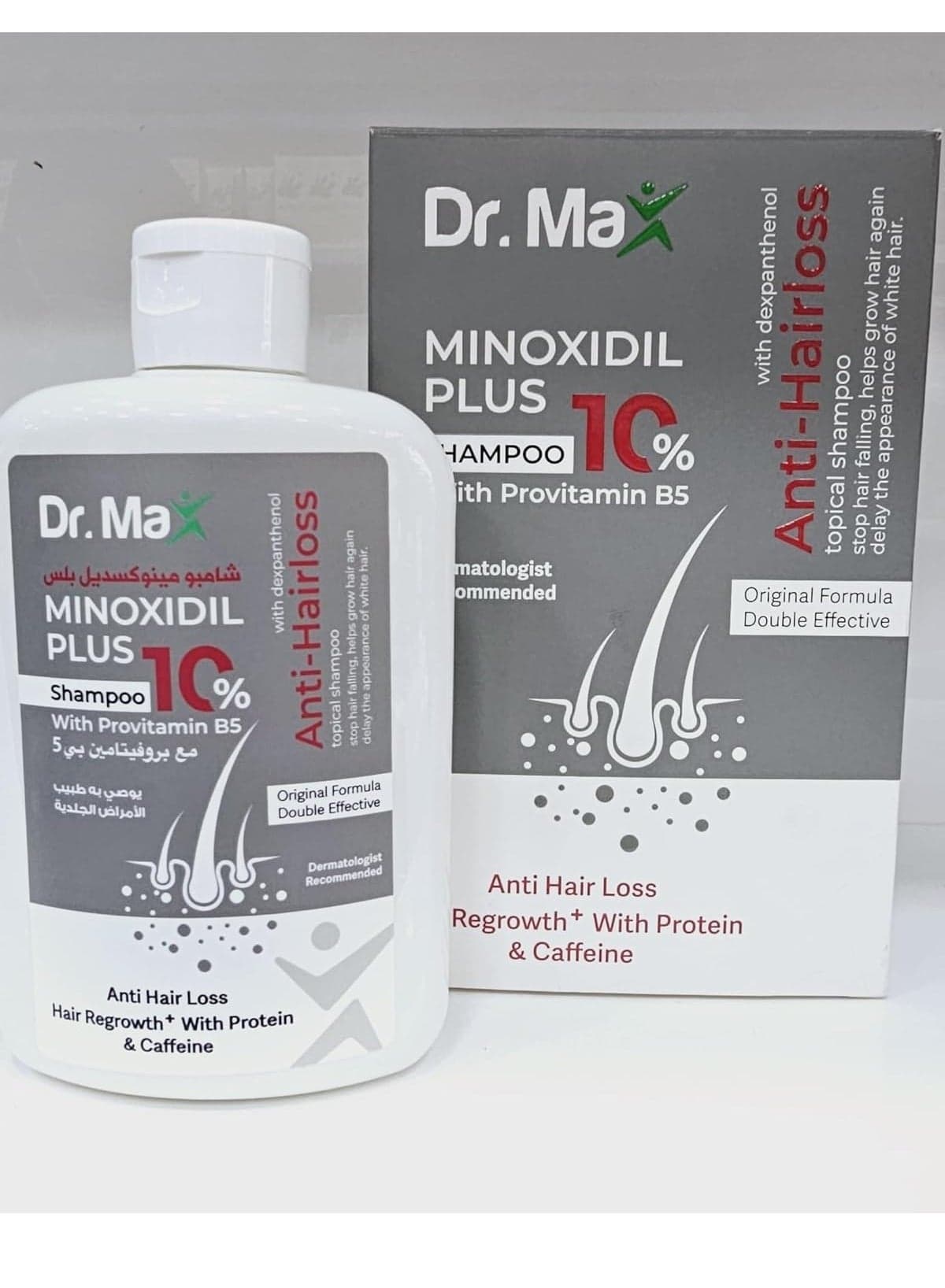 Dr.Max Minoxidil Plus 10% Anti-Hair Loss Innovative Hair Shampoo Instant Rescue Hair Fall