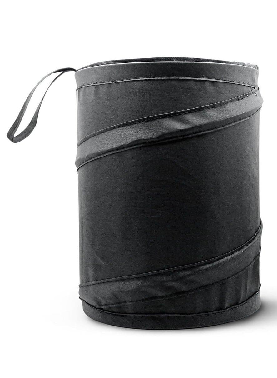 Car Trash Can, Mini Collapsible Pop-up Car Garbage Can, Waterproof Hanging Car Trash Bag with Velcro, Car Trash Bin, 1 Pack, Black