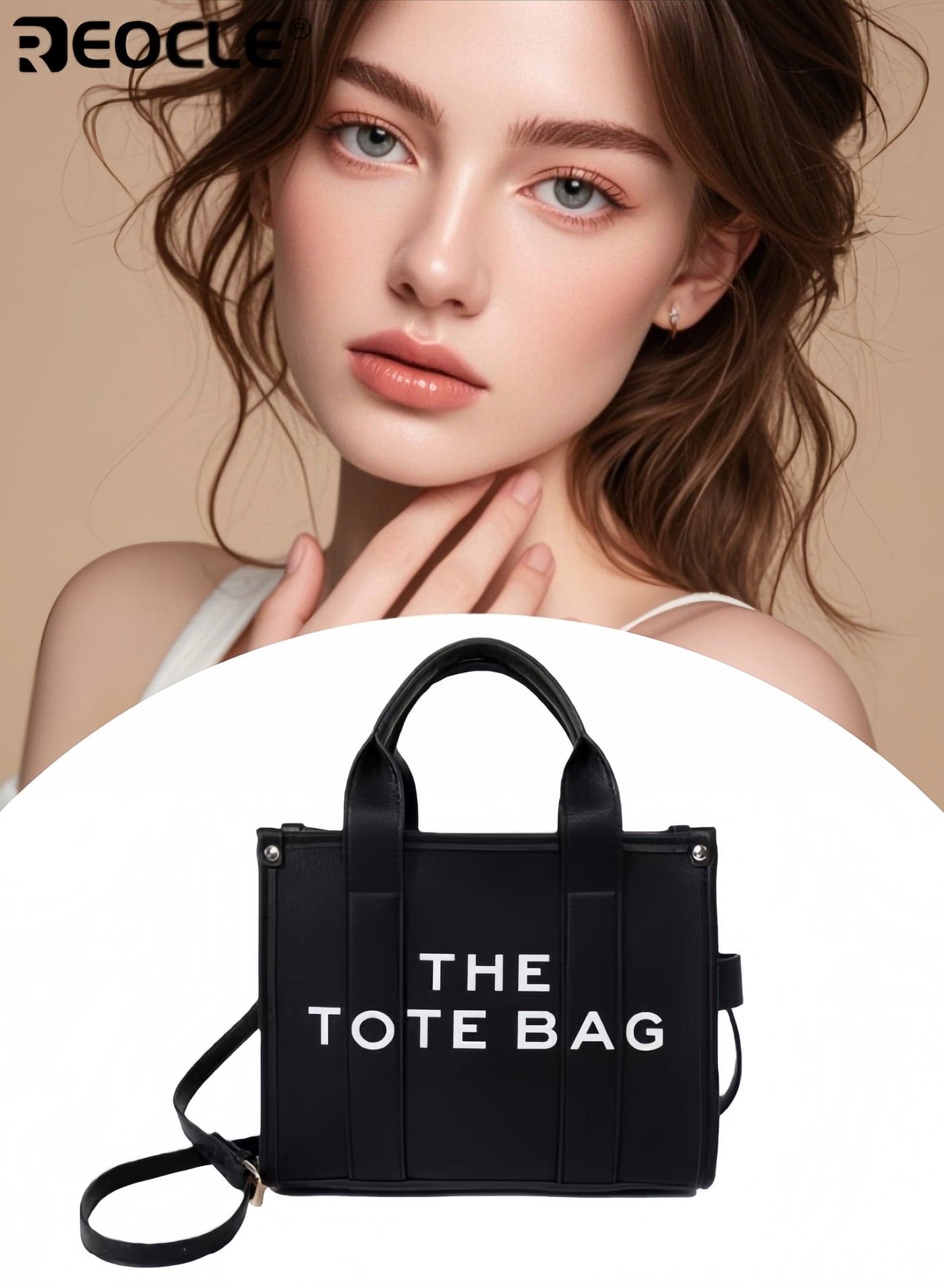 Tote Bag One-shoulder Cross-body Women's Bag Handbag Versatile Commuting Large-capacity Women's Bag Casual Simple Exquisite Workmanship Hardware Reinforcement