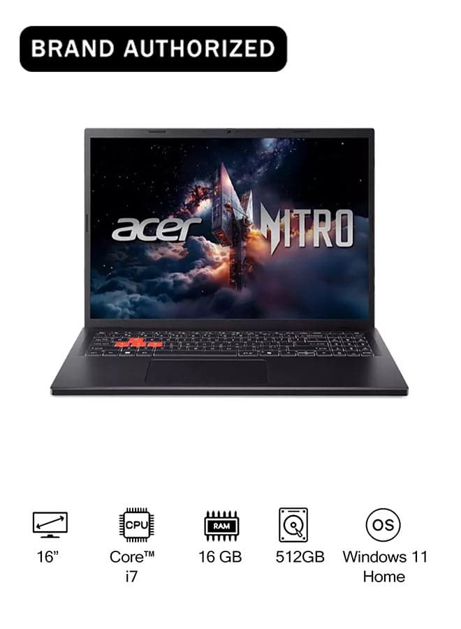 Nitro Lite 16 Gaming Laptop With 16 Inch WUXGA (1920x1200) Display, Core i7-13620H Processor/16GB RAM/512GB SSD/6GB Nvidia GeForce RTX 3050 Graphics/Windows 11 Home/ English Black