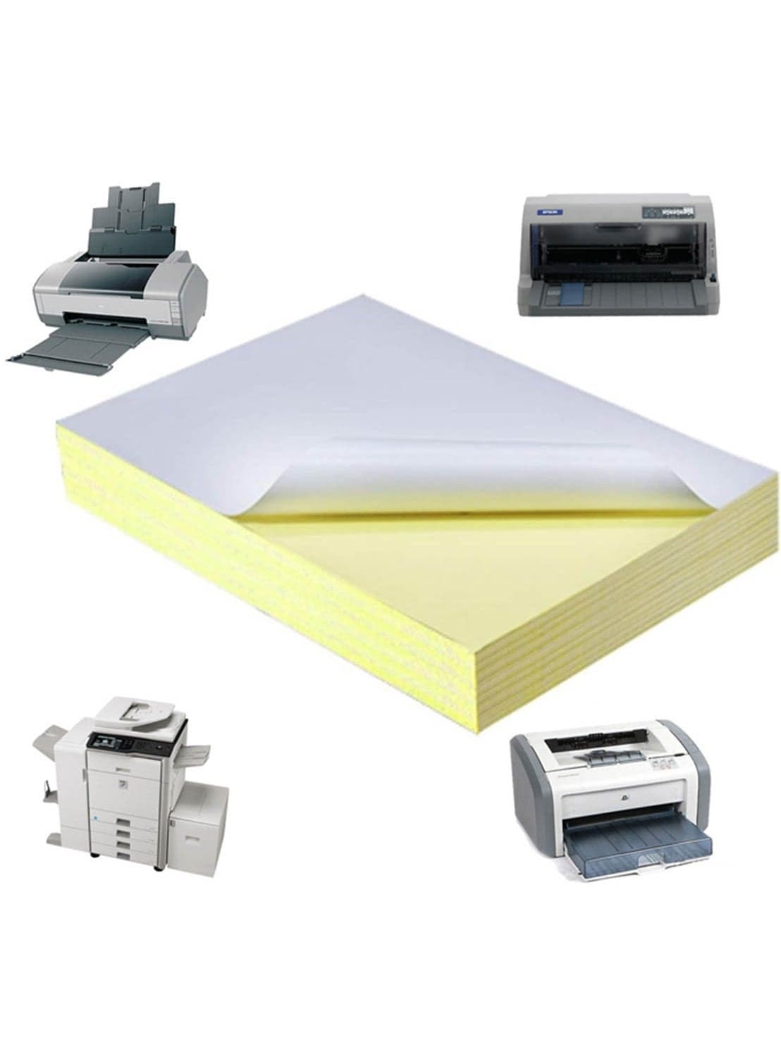 100 Printable Sheets of A4 Size Matte Sticker Paper Printing Labels, for Mailing Address, Photos & Pictures, Stationery Stickers for Trade Mark, Suitable for all Printers