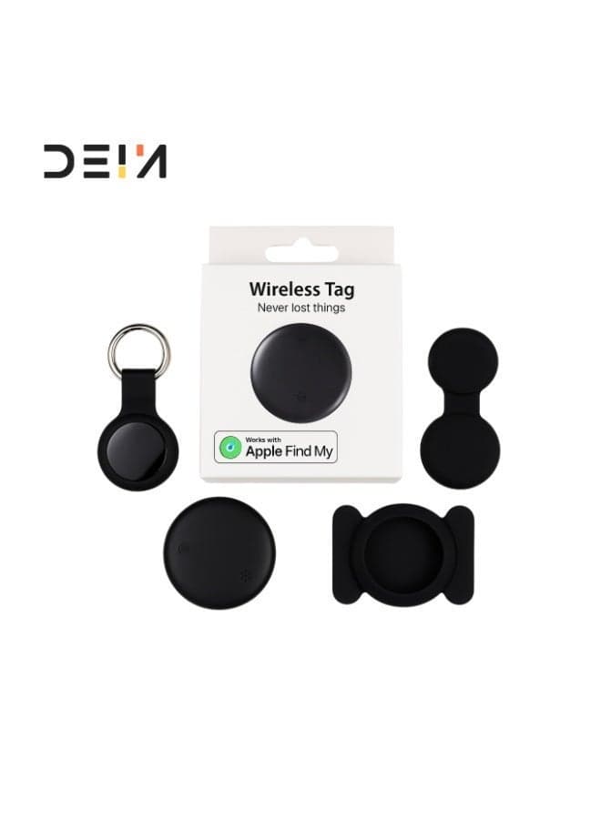 Bundle of Premium Bluetooth Tag - AirTag replacement - (IOS Only) with Keychain Holder Magnetic Mount Lost Item Locator Apple Find My Compatible, Worldwide Real-Time Tracking Device, Anti Theft, Pet Tracker, Car Tracker, Protective Case, Luggage Tracker and Finder