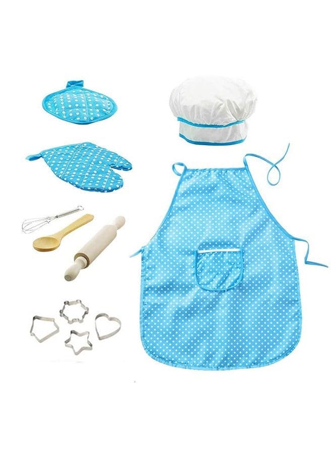 11-Piece Chef Role Play Set With Dress Up Costume And Pretend Kitchen Accessories