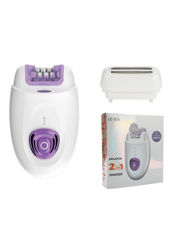 2 in 1 Epilator & Shaver for Women - Hair Removal Products with Rechargeable Battery, Adjustable Comb