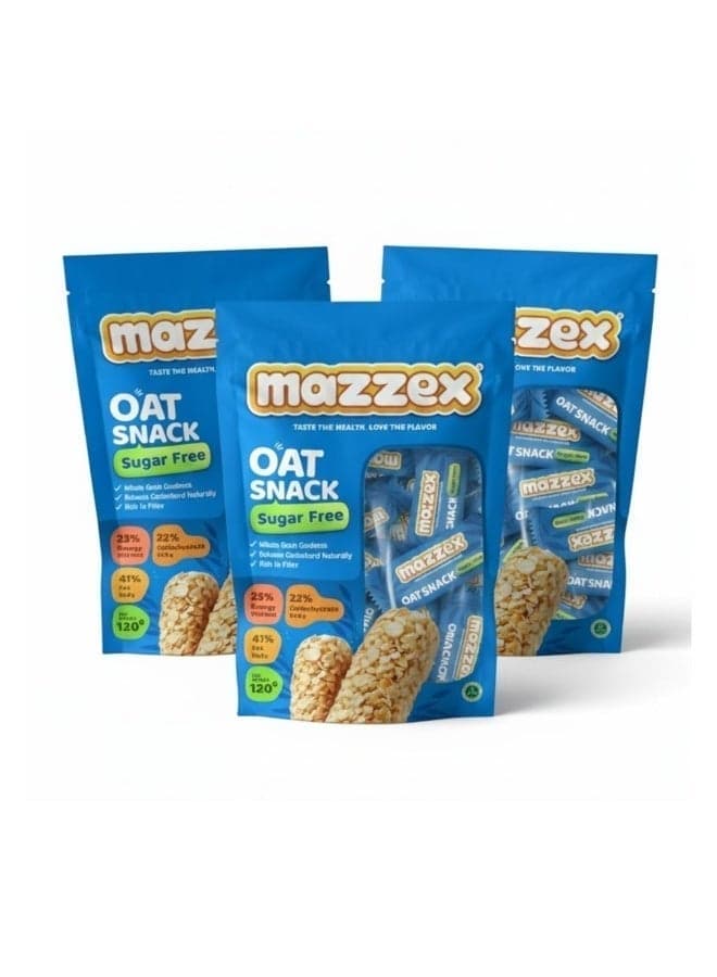Mazzex Sugar-Free Oat Snack – Pack of 3 (120g Each, Total 360g)
