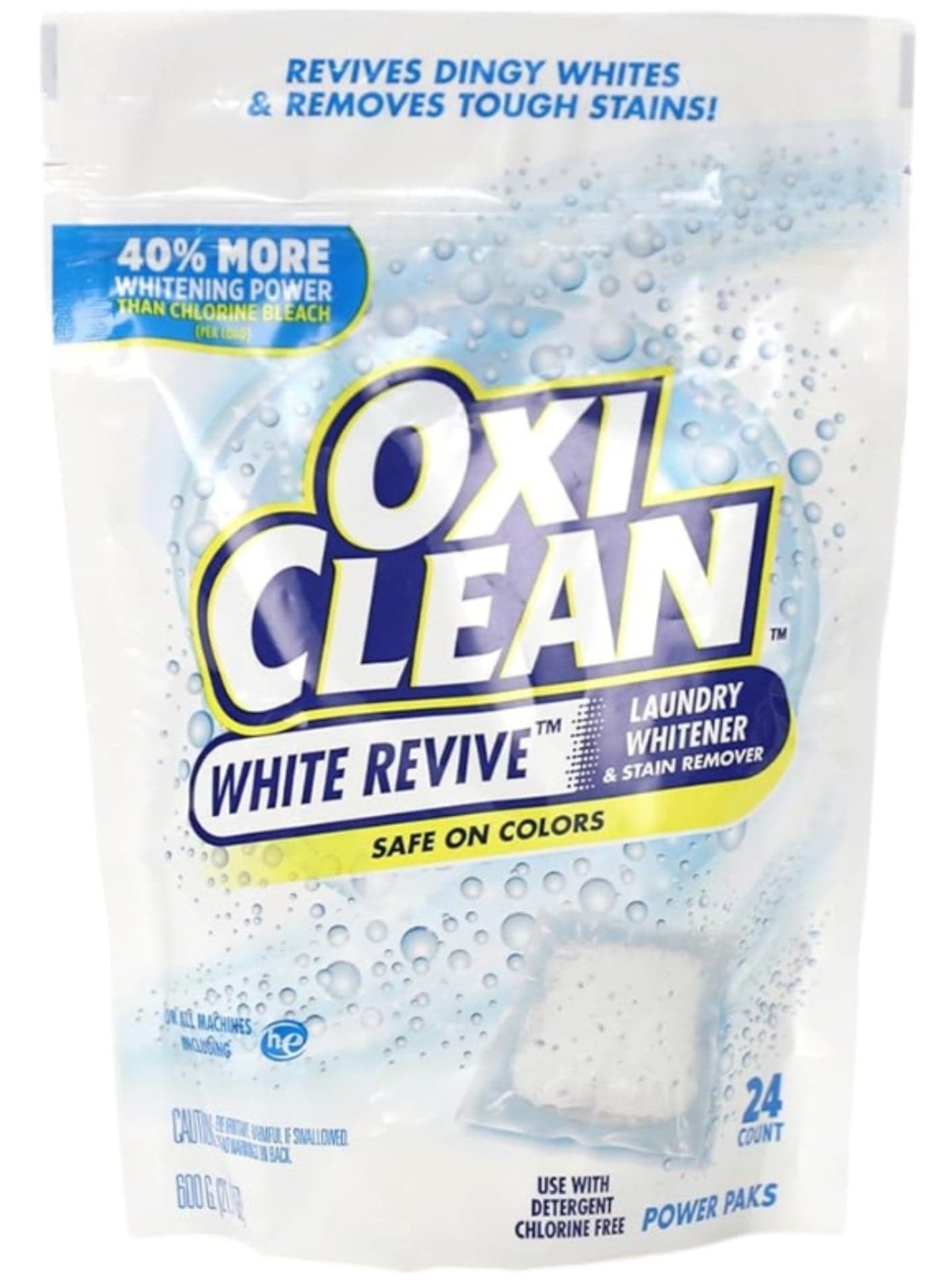 White Revive Laundry Whitener and Stain Remover, 24 Count (21.1 oz)
