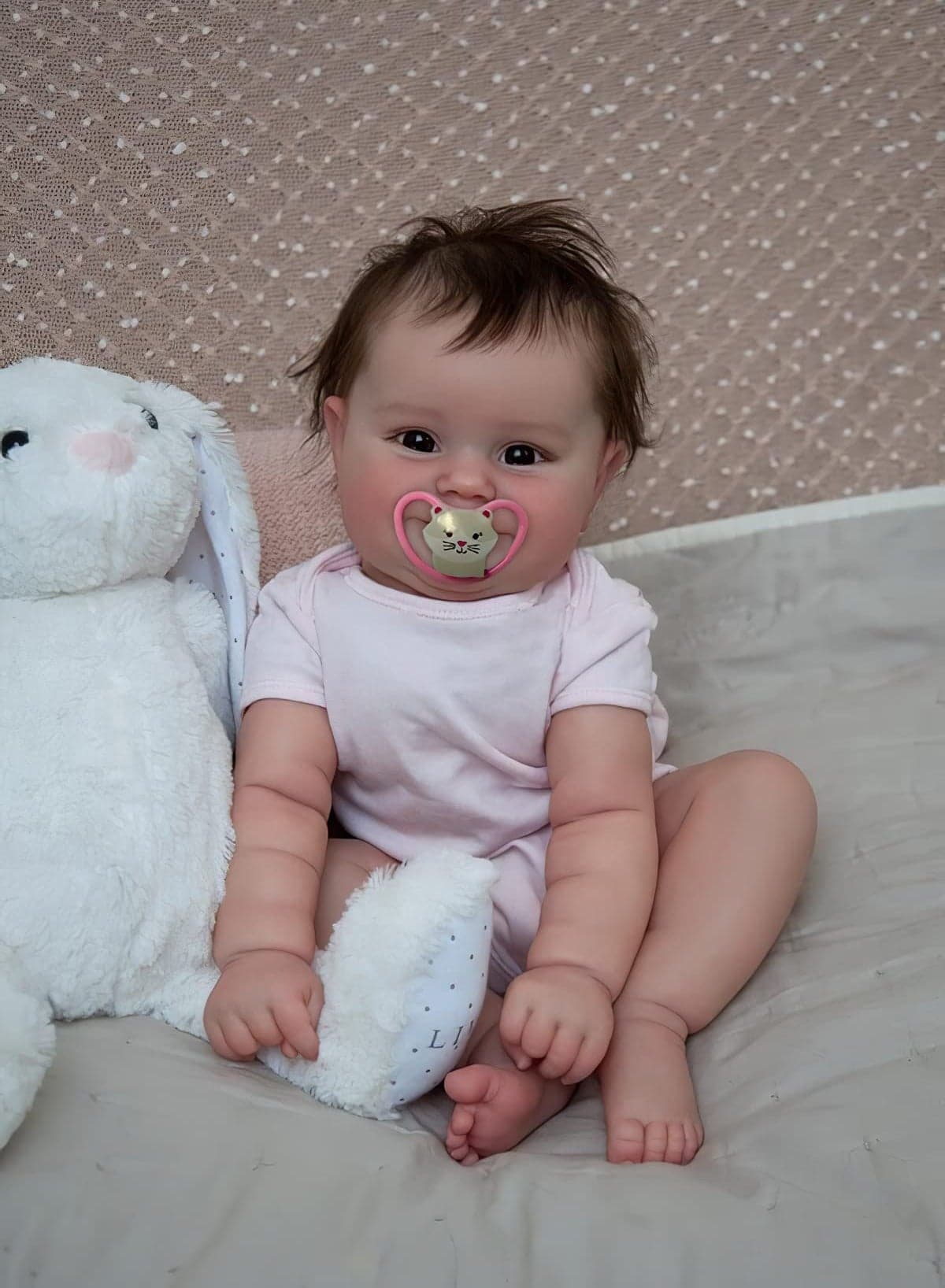 Lovely Real Look Reborn Baby Doll Girl 20 inch 50 cm Silicone Baby Doll Realistic Newborn Doll Toy for Ages 3+