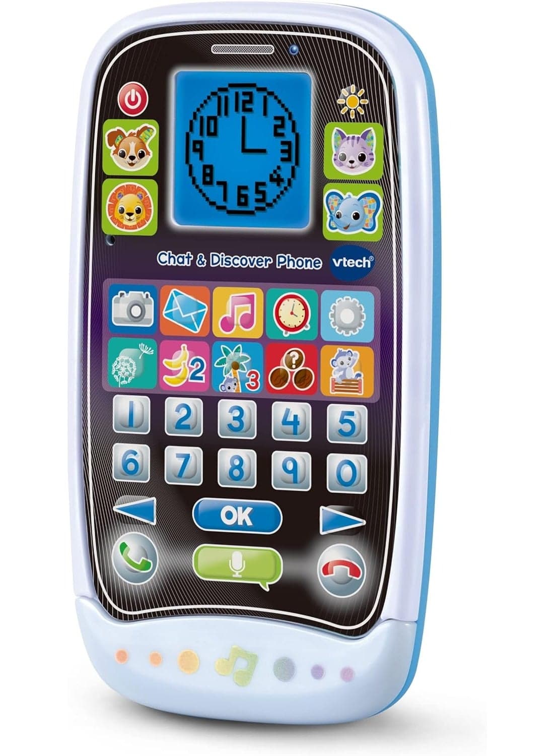 VTech Chat & Discover Phone, Educational Toy Phone for Children, Toy Mobile Phone with Games & Apps, Lights and Music, Kids Phone with Numbers, Electronic Toy for 2, 3+ Years, English Version