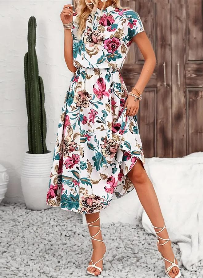 Floral Print Midi Dress